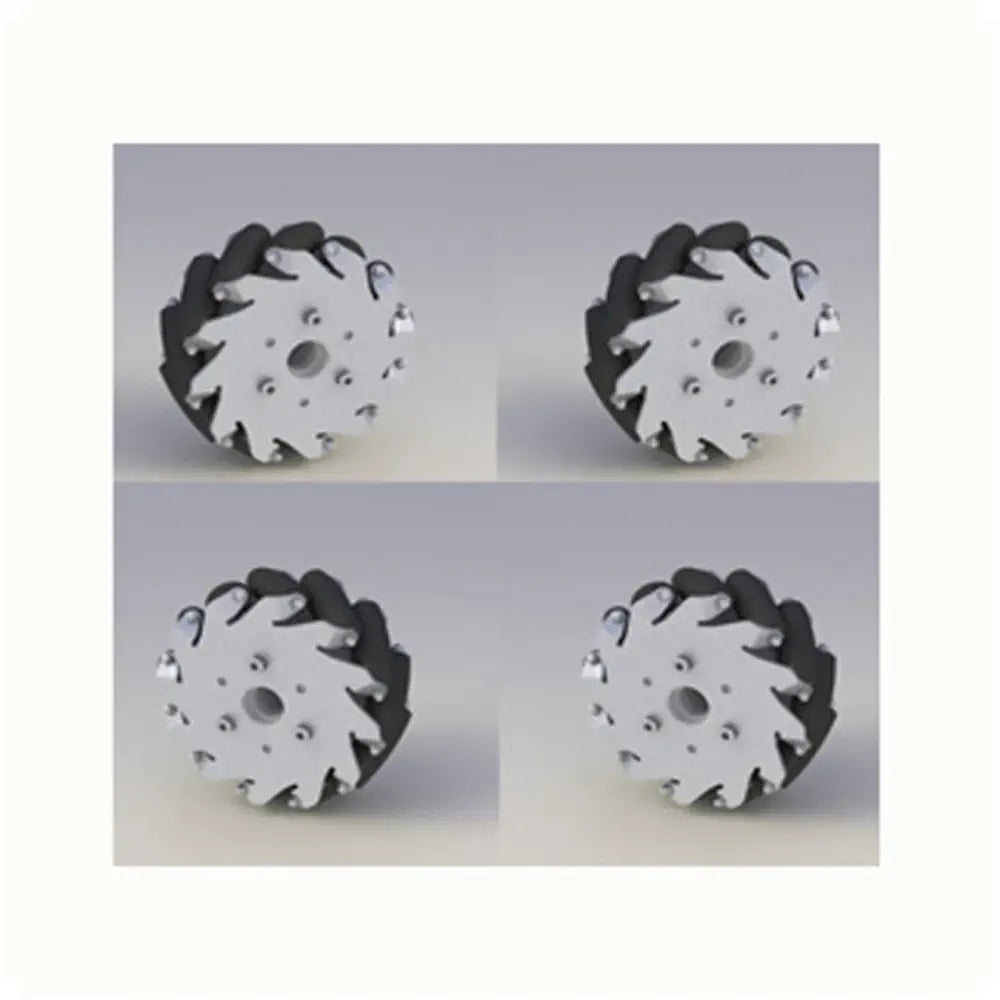 127mm Mecanum Wheels w/ Bearing Rollers (2x Left, 2x Right)