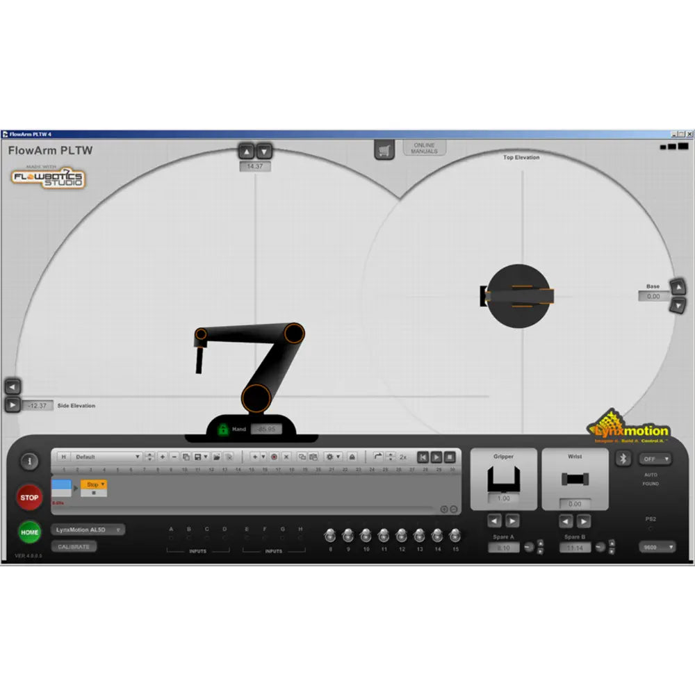Lynxmotion SES-V1 FlowArm PLTW Robotic Arm Software - Free to Download