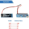 0.91 Inch I2C OLED Display Module Blue I2C OLED Screen Driver DC 3.3~5V (5x)