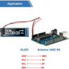 0.91 Inch I2C OLED Display Module Blue I2C OLED Screen Driver DC 3.3~5V (5x)