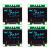 Adeept 0.96in OLED Module 128x64 SSD1306 I2C Serial Self-Luminous Display (4x)