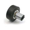 Large Rubber Wheel w/ Hub 28mm Diameter 3mm Shaft Hole - Black