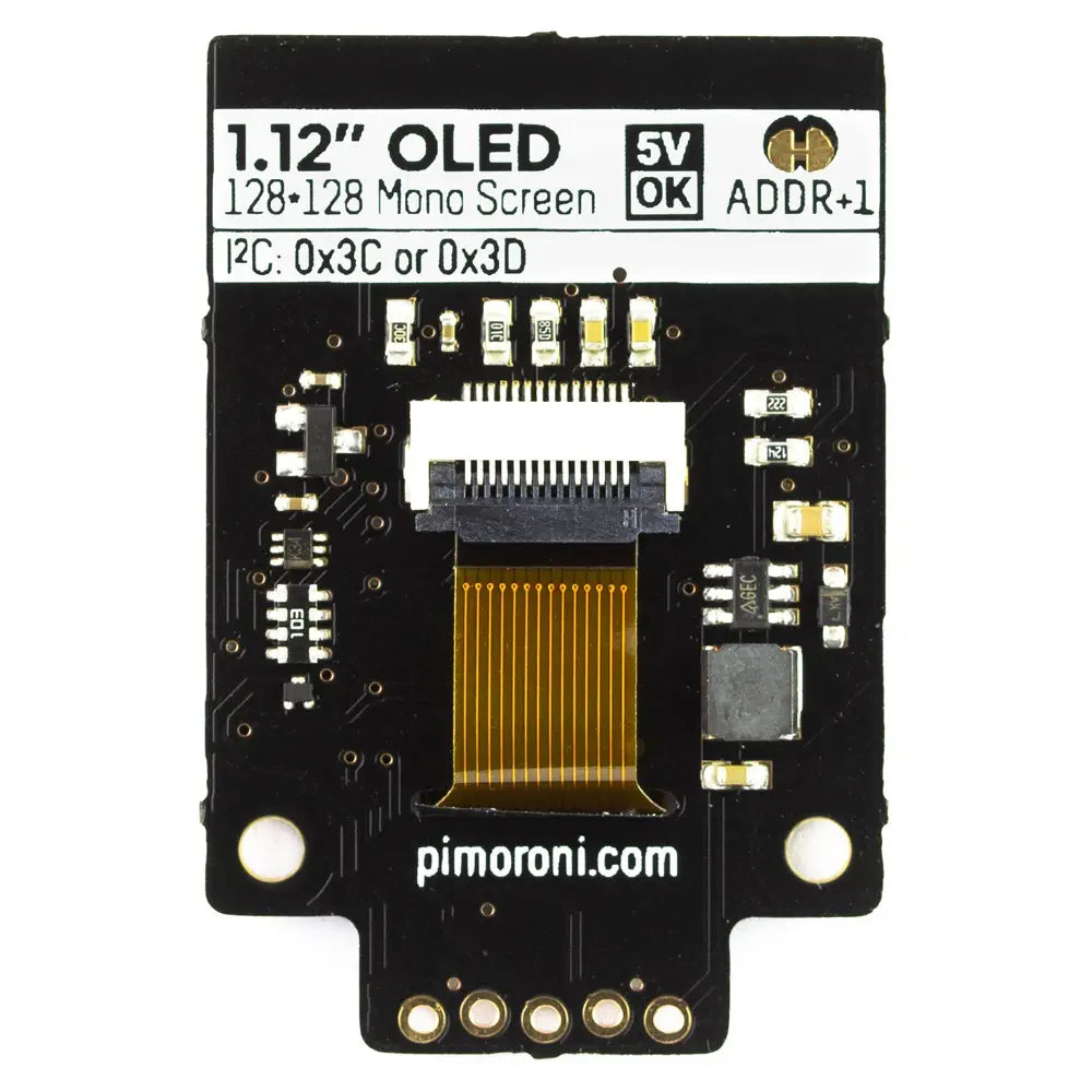 1.12 inch Mono OLED (128x128, White/Black) Breakout SPI