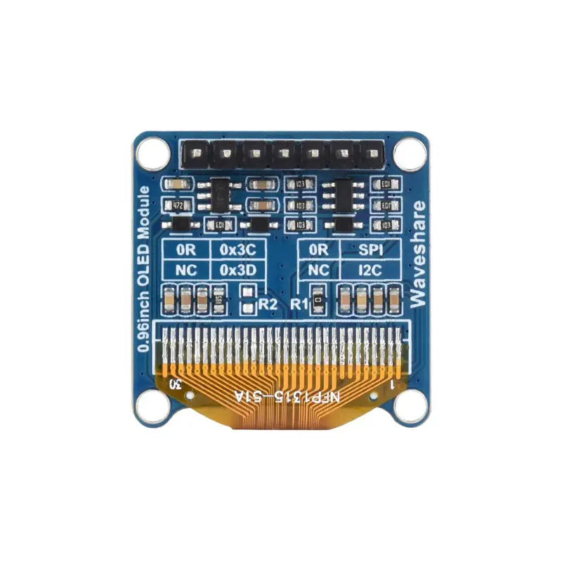 Waveshare 0.96inch OLED Display Module, 128x64 px, SPI/I2C (Yellow & Blue)
