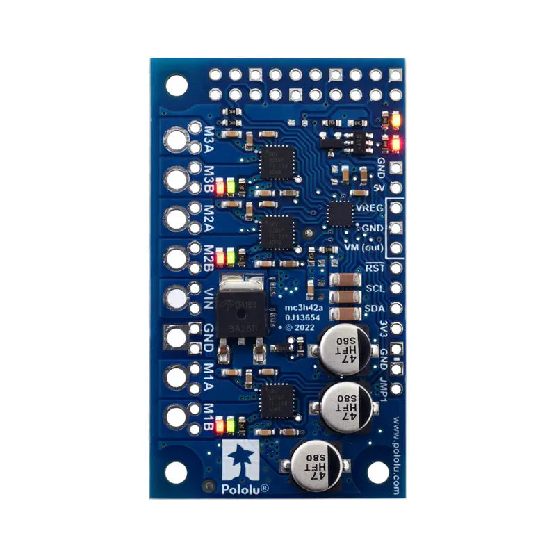 Motoron M3H256 Triple Motor Controller Kit for Raspberry Pi (w/ Connectors)