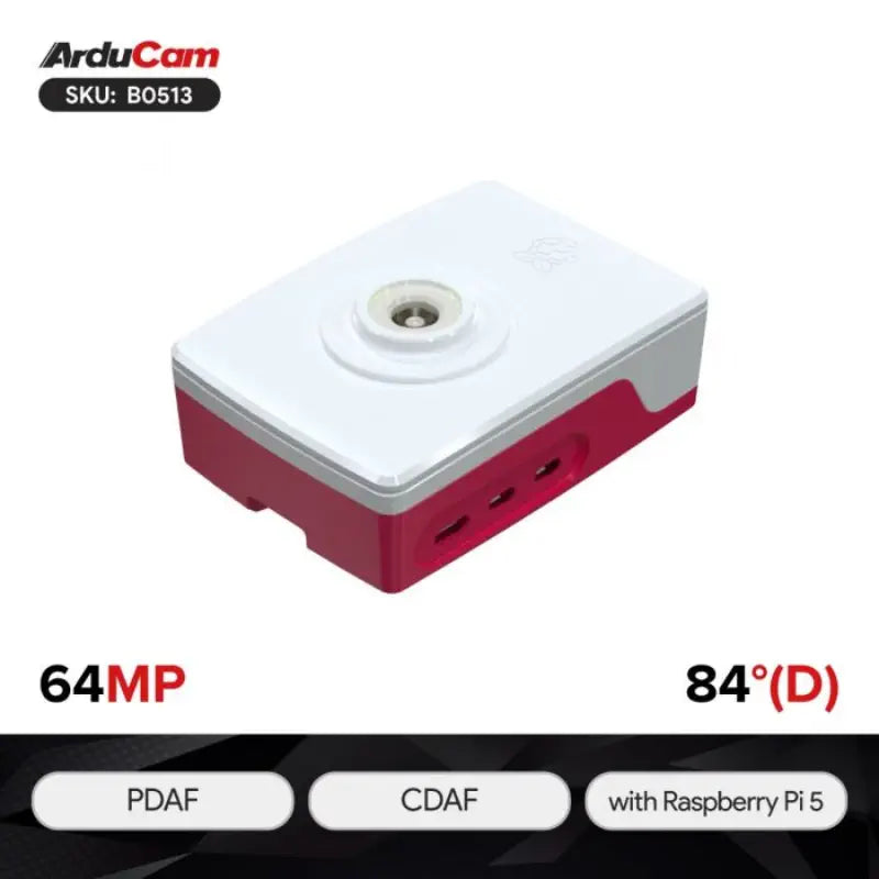 Arducam Pivistation 5 Hawkeye, 64mp PDAF All-in-1 Raspberry Pi 5 Camera Kit