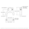 ServoCity 1400 Series 1-Side, 2-Post Clamping Mount (15mm Bore)