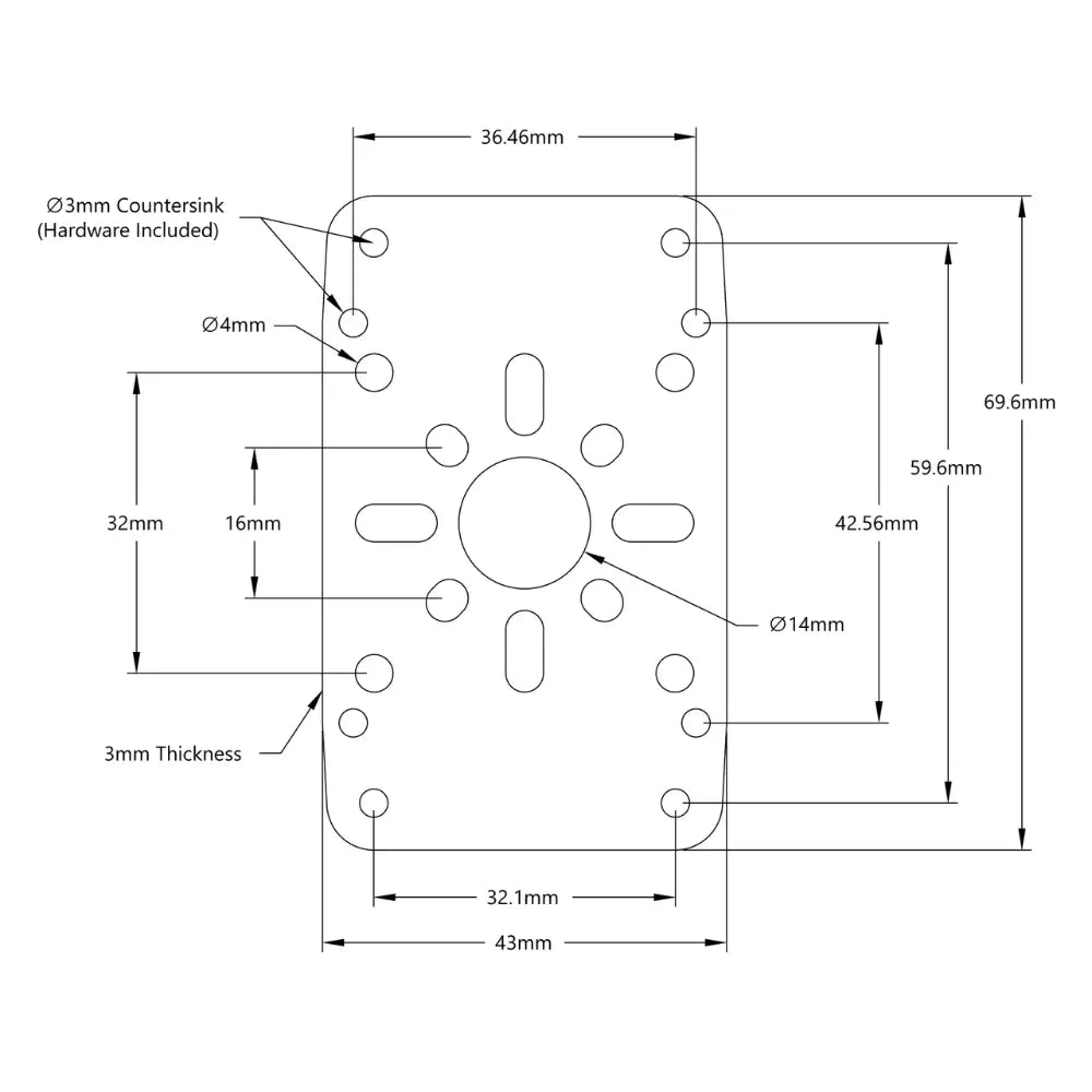 Motor Controller Mount for Basic Micro RoboClaw 2x7A