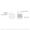 ServoCity 1516 Series 8mm REX Standoff M4 x 0.7mm Threads, 6mm Length (4x)