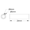 ServoCity 1502 Series 4mm ID Spacer (6mm OD, 24mm Length) - 4 Pack
