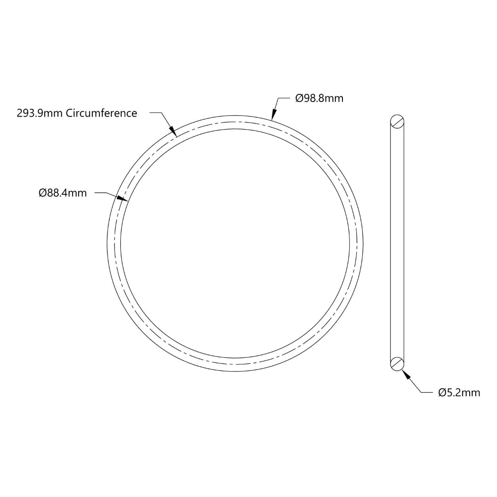 ServoCity 3405 Series Round Belt (5mm Cord Diameter, 294mm Circumference)