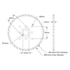ServoCity 8mm Pitch Acetal Hub-Mount Sprocket (14mm Bore, 36 Tooth)