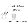 ServoCity 1501 Series M4 x 0.7mm Standoff (6mm OD, 4mm Length) - 4 Pack