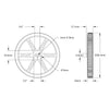ServoCity 3602 Series Press-Fit Wheel (3mm D-Bore, 80mm Diameter) - 2 Pack