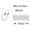 ServoCity 1501 Series M4 x 0.7mm Standoff (6mm OD, 14mm Length) - 4 Pack
