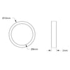 ServoCity 1522 Series 8mm ID Spacer (10mm OD, 2mm Length) - 4 Pack