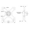 ServoCity 4mm Bore Face Thru-Hole Pillow Block (32mm x 32mm Mounting Pattern)