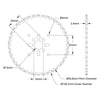ServoCity 8mm Pitch Acetal Hub-Mount Sprocket (14mm Bore, 38 Tooth)