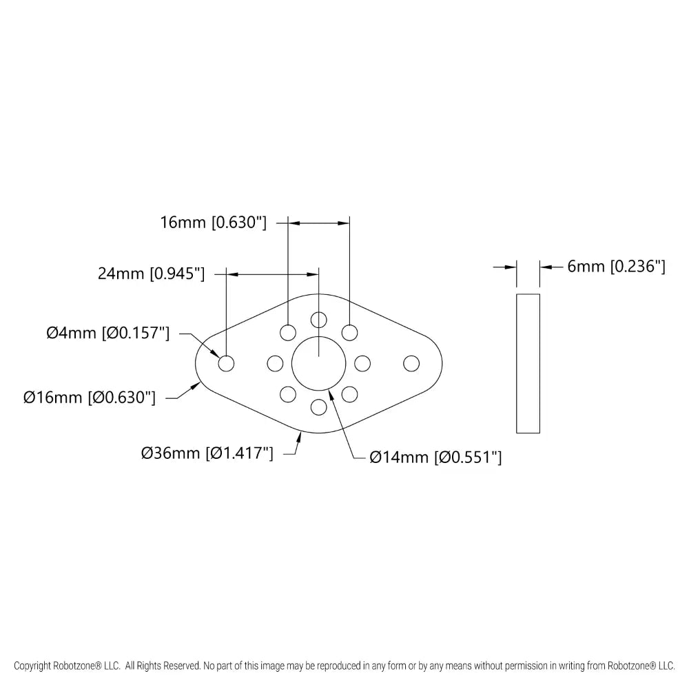 ServoCity Plastic Dual Hub-Mount Control Arm (24mm Length)
