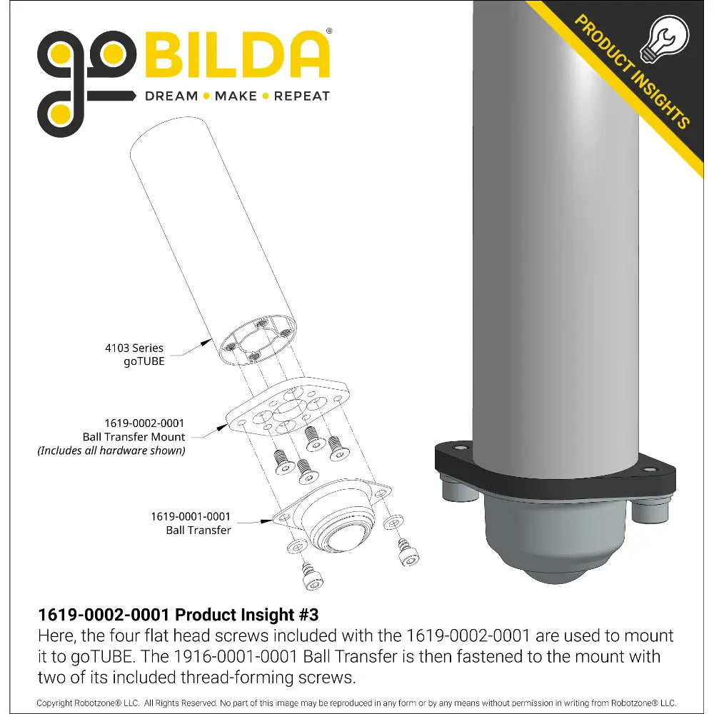 ServoCity Ball Transfer Mount (2-1)