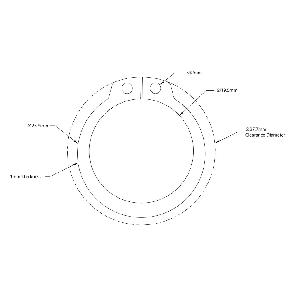 ServoCity 21mm Snap Ring (Black)