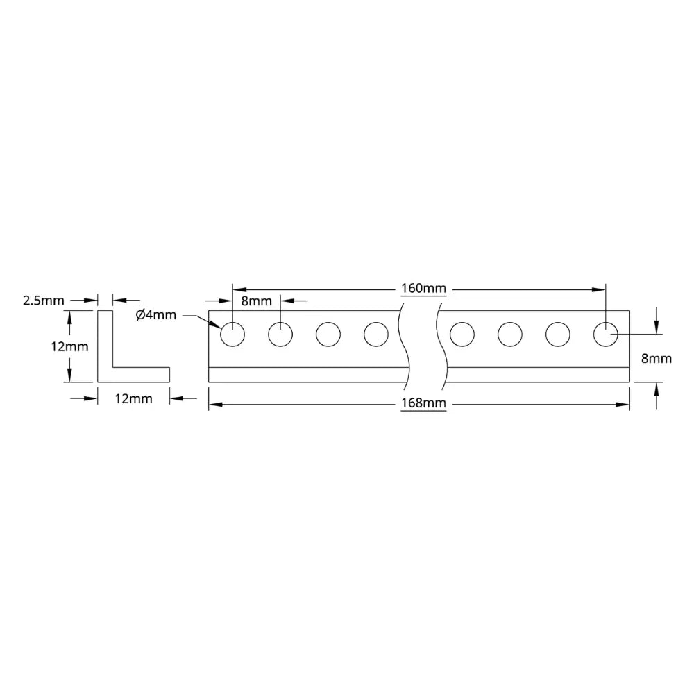 ServoCity 1103 Series L-Beam (21 Hole, 168mm Length) - 2 Pack