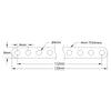 ServoCity 1102 Series Flat Beam (15 Hole, 120mm Length) - 2 Pack