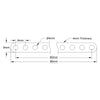 ServoCity 1102 Series Flat Beam (11 Hole, 88mm Length) - 2 Pack