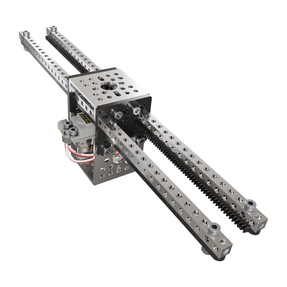 ServoCity Servo-Driven Gear Rack Kit (24lb Thrust, 5.7 in/sec, Dual Gear Rack)