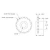 ServoCity 15 Tooth Press Fit Sprocket (0.1227" Pitch, 0.1875" Bore)