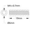 ServoCity 1501 Series M4 x 0.7mm Standoff (6mm OD, 19mm Length) - 4 Pack