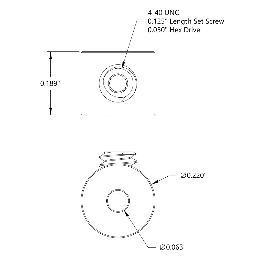 ServoCity 0.0625" (1/16) Screw Collar