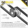 ServoCity 3411 Series 5mm HTD Pitch Hub Mount Timing Belt Pulley (14mm Bore, 24T)