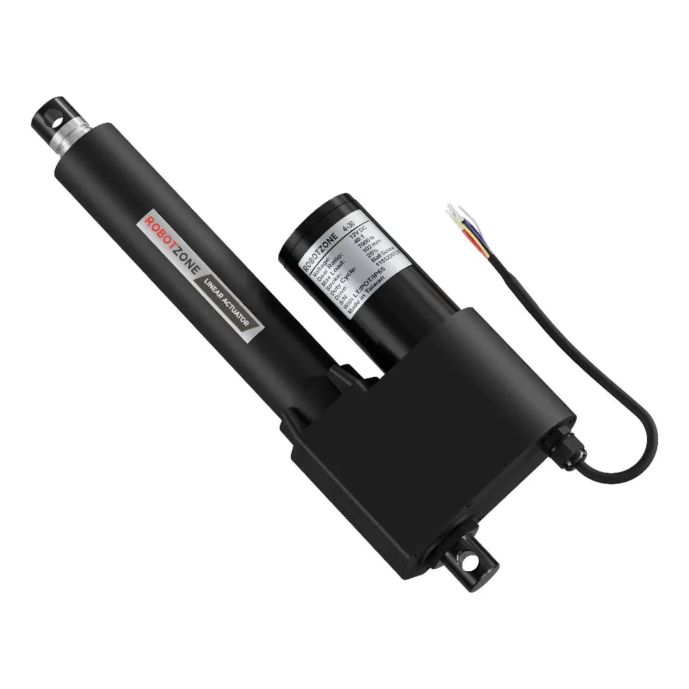 ServoCity 12V Super-Duty Linear Actuator (1570lb Thrust, 0.3"/sec, 4" Stroke)