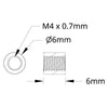 ServoCity 1501 Series M4 x 0.7mm Standoff (6mm OD, 6mm Length) - 4 Pack