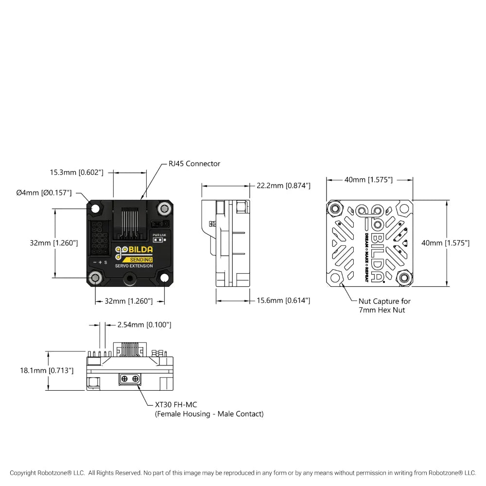 ServoCity Servo Extension via CAT6 (Sending Board)