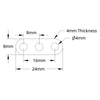 ServoCity 1102 Series Flat Beam (3 Hole, 24mm Length) - 2 Pack