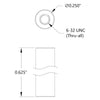 ServoCity 6-32 UNC Standoff (1/4" OD, 5/8" Length) - 4 Pack