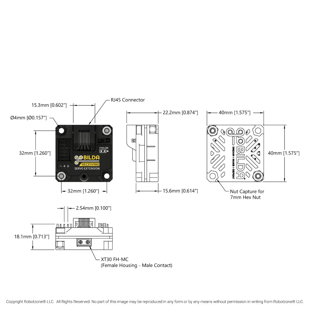 ServoCity Servo Extension via CAT6 (Receiving Board)