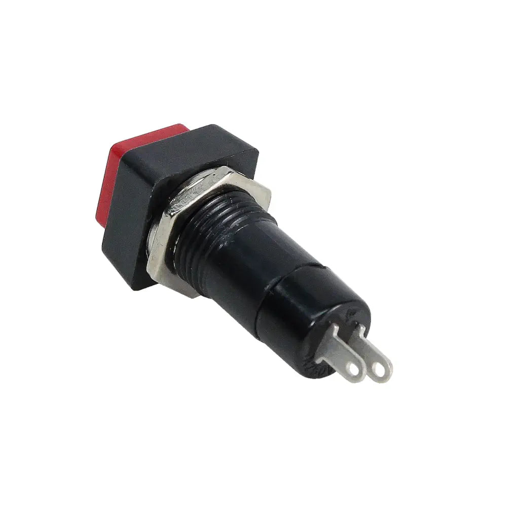 ServoCity Latching SPST Square Push Button Switch (Red)