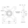 ServoCity 8mm Bore Face Thru-Hole Pillow Block (32mm x 32mm Mounting Pattern)