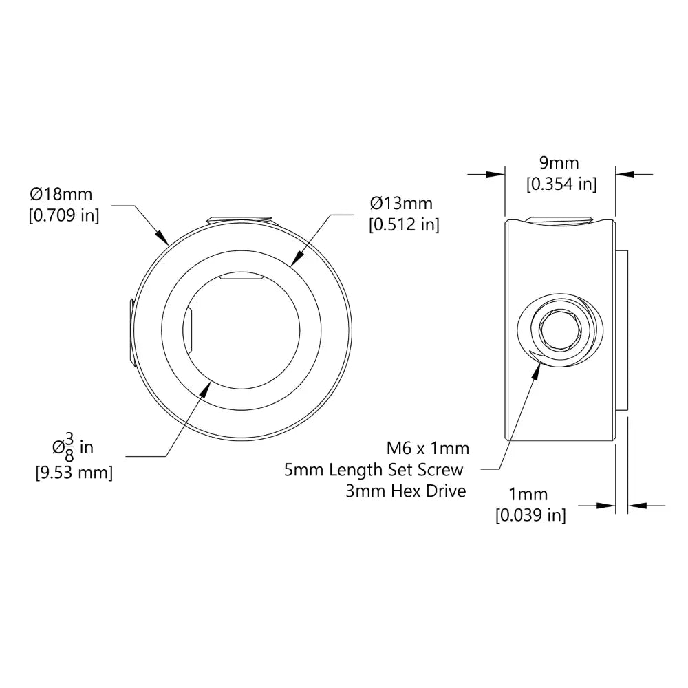 ServoCity 2920 Series Set-Screw Collar (3/8" Bore) - 2 Pack