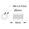 ServoCity 1501 Series M4 x 0.7mm Standoff (6mm OD, 9mm Length) - 4 Pack