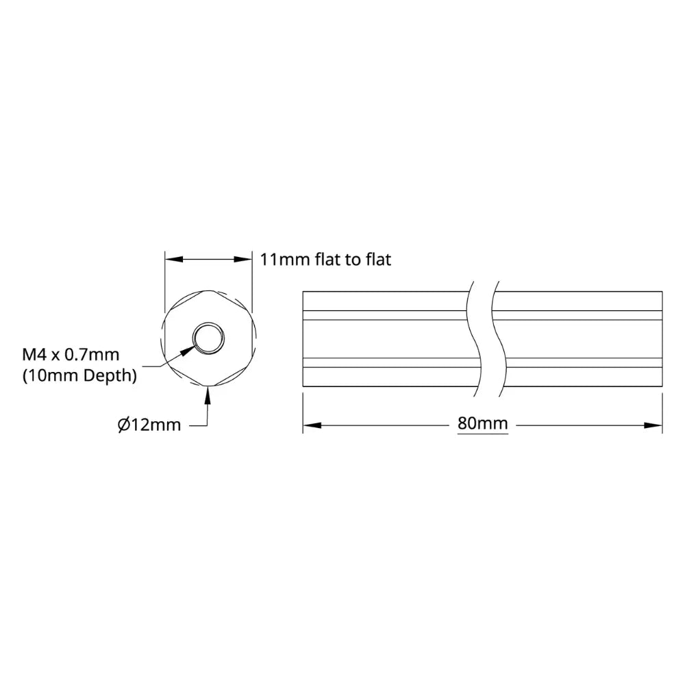 12mm REX™ Shaft (80mm Length)
