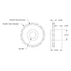 ServoCity 16 Tooth Press Fit Sprocket (0.1227" Pitch, 0.1875" Bore)