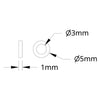 ServoCity 1500 Series Plastic Spacer (3mm ID x 5mm OD, 1mm Thickness) - 12 Pack
