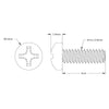 ServoCity M1.6 x 0.35mm Pan Head Screw (5mm Length) - 6 Pack