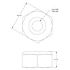 ServoCity Nylon-Insert Locknut (6-32 UNC, 5/16" Hex) - 25 Pack