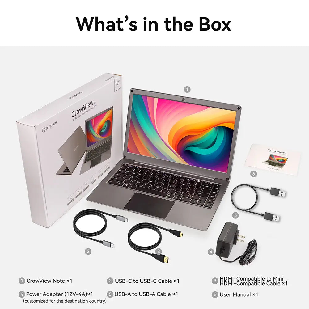Elecrow CrowView Note (EN, Pi5 Bridge, EU Plug, no SBC)