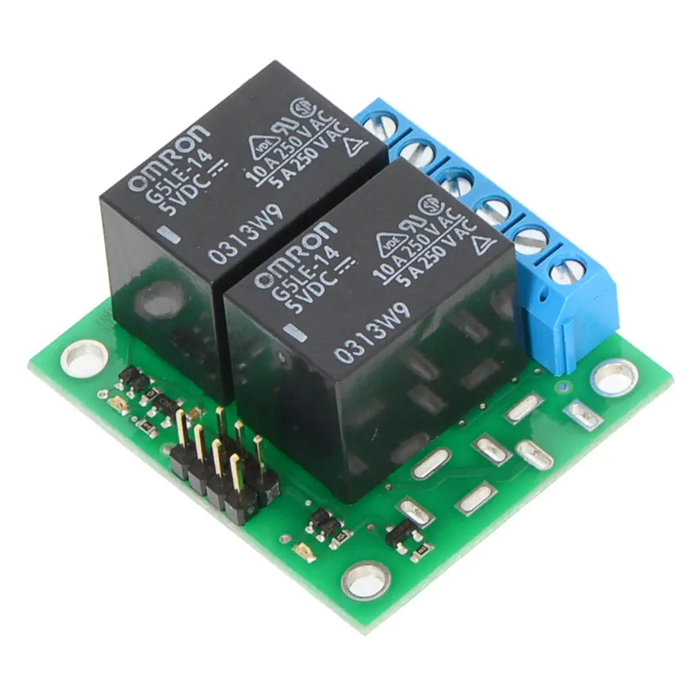 Pololu Basic 2-Channel SPDT Relay Carrier w/ 5VDC Relays (Assembled)